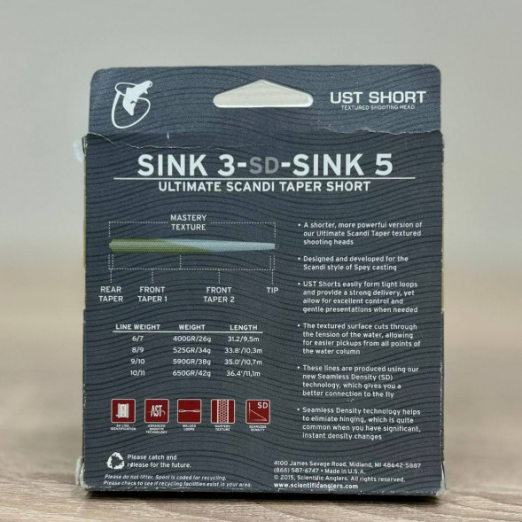 Рыболовная леска Scientific Anglers UST Short St-10/11-S3/S5 Sink 3-CD-Sink 5 125437 в Мытище