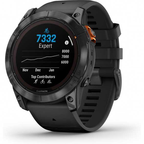 Умные часы Garmin Fenix 7X Solar серый с черным ремешком 010-02541-01 в Мытище