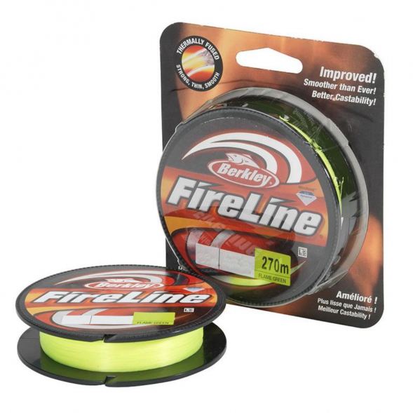 Леска Berkley FireLine 0,12mm 6,8kg 270m, Flame Green (зелёный неон) в Мытище