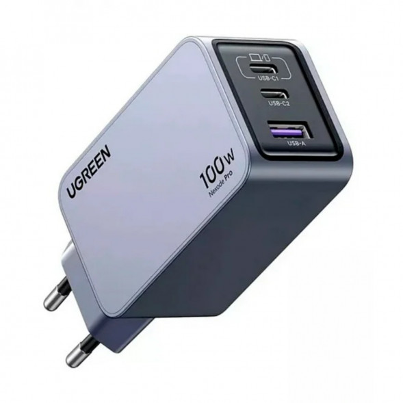 Сетевое зарядное устройство Ugreen GaN 100W USB-A + 2USB-C в Мытище