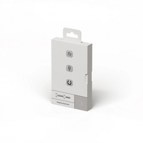 Комплект Криптокошелек Ledger Nano Gen5, красный + Декоративные бейджи (Set 2) в Мытище