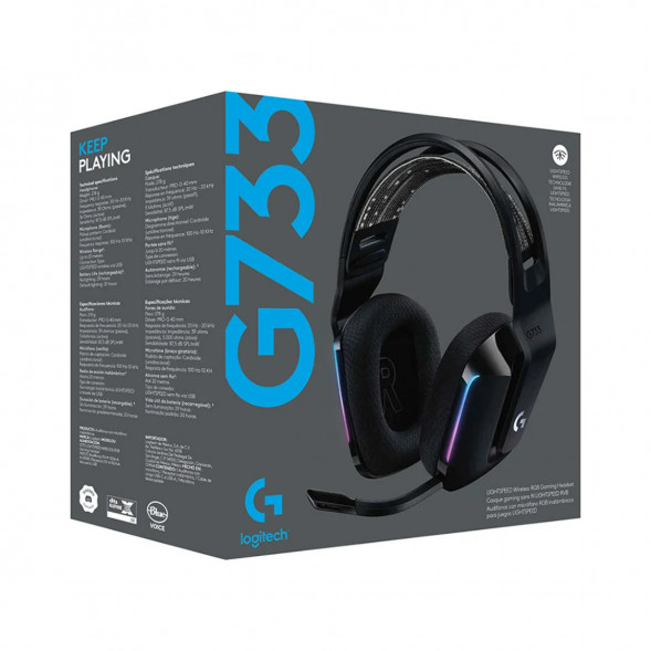Игровая гарнитура Logitech G733 RGB Lightspeed Wireless, черный в Мытище