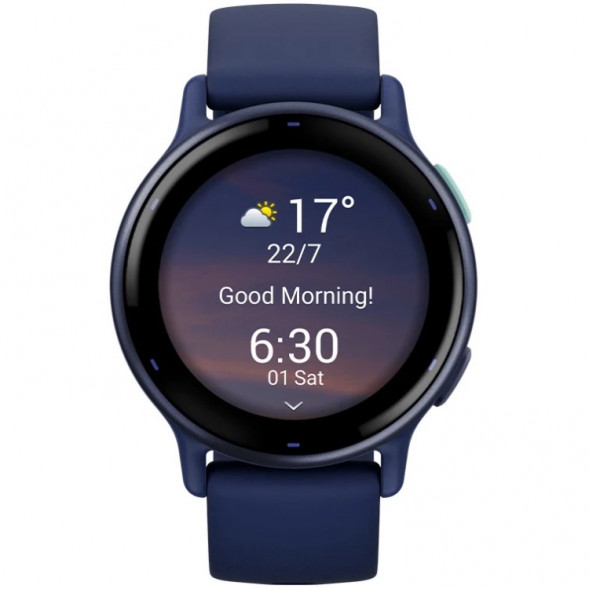 Умные часы Garmin Vivoactive 5, синие с металлически-синим безелем и силиконовым ремешком 010-02862-12 в Мытище