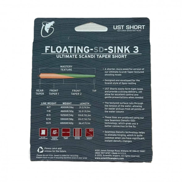 Рыболовная леска Scientific Anglers UST Short St-10/11-F/S3 Floating - SD - Sink 3 125130 в Мытище
