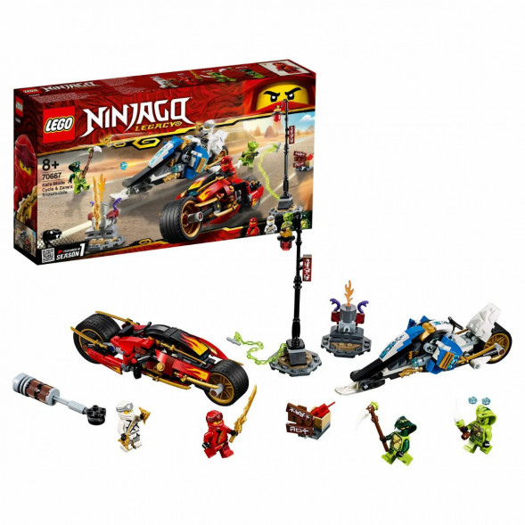 Конструктор LEGO Ninjago 70667 Мотоцикл-клинок Кая и снегоход Зейна в Мытище