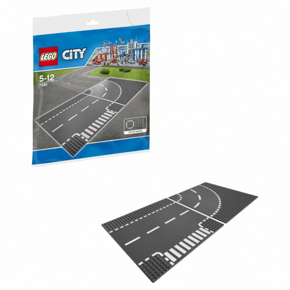 Конструктор LEGO City 7281 Т-образный перекрёсток и поворот в Мытище