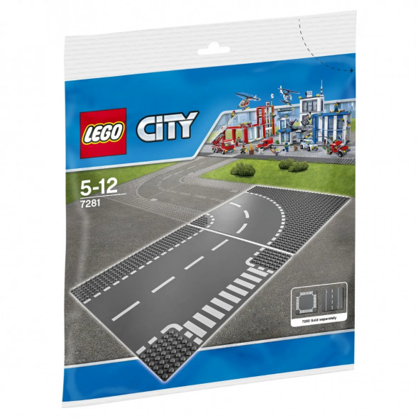 Конструктор LEGO City 7281 Т-образный перекрёсток и поворот в Мытище