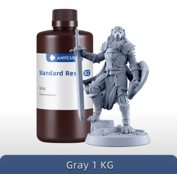 Смола для 3D печати ANYCUBIC Standart Resin V2 Gray 1 кг в Мытище