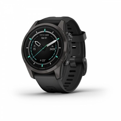 Умные часы Garmin EPIX PRO (Gen 2) Sapphire Edition 42 мм, титановый, угольно-серый, DLC, черный ремешок 010-02802-15 в Мытище