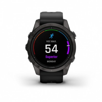 Умные часы Garmin EPIX PRO (Gen 2) Sapphire Edition 42 мм, титановый, угольно-серый, DLC, черный ремешок 010-02802-15 в Мытище
