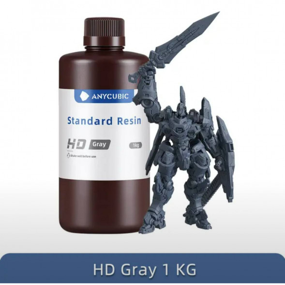 Смола для 3D печати ANYCUBIC Standart Resin HD Gray 1 Кг в Мытище