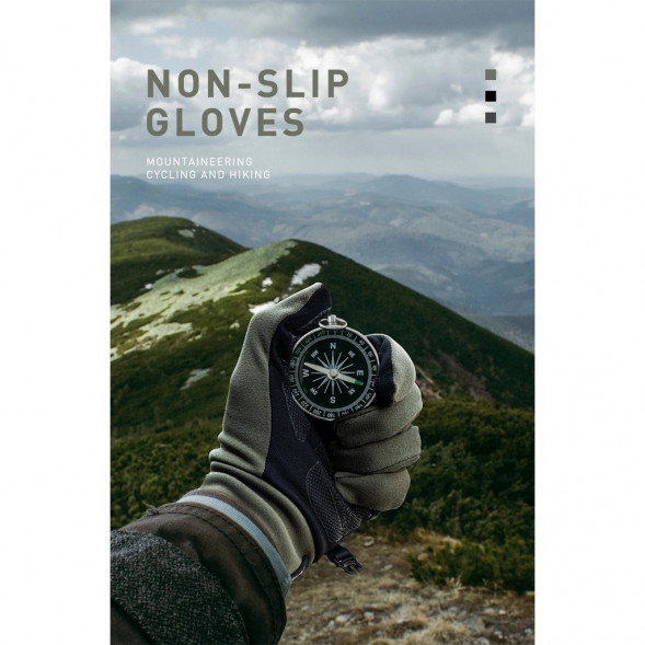 Перчатки сенсорные спортивные Naturehike Outdoor Full Touch GL10 (черный, L) в Мытище