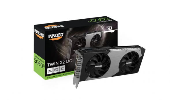 Видеокарта NVIDIA GeForce RTX 5060 Ti Inno3D Twin X2 OC 8GB N506T2-08D7X-193075N в Мытище