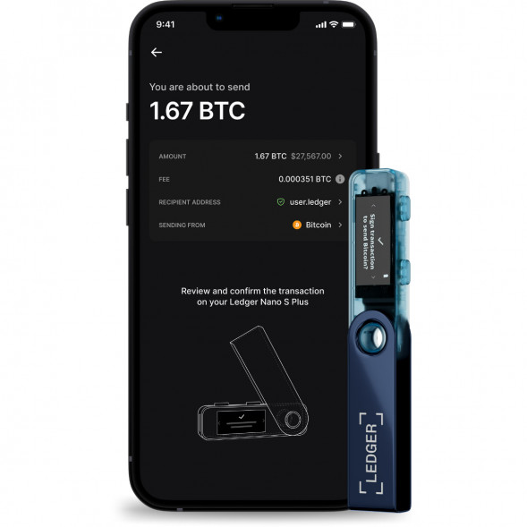 Криптокошелек Ledger Nano S Plus 1 шт., Neptune Blue в Мытище