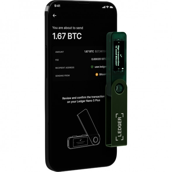 Криптокошелек Ledger Nano S Plus 1 шт., Emerald Green в Мытище