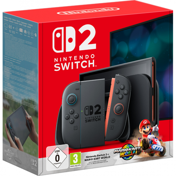 Игровая приставка Nintendo Switch 2, черный + Mario Kart World в Мытище