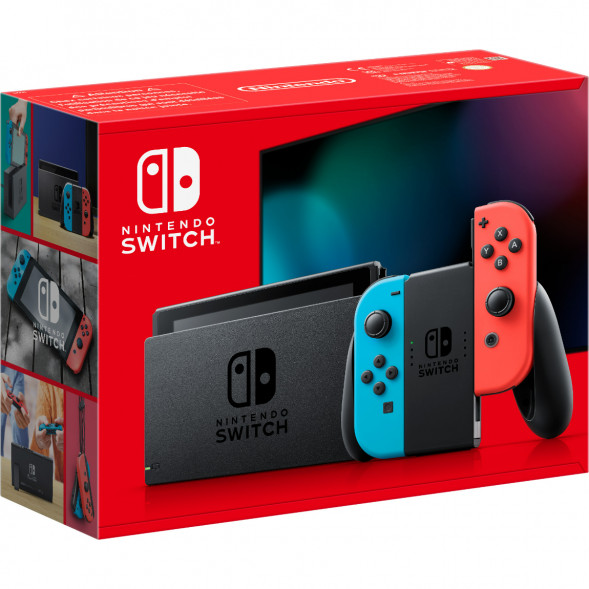 Игровая приставка Nintendo Switch OLED 64 ГБ, неоновый синий/неоновый красный в Мытище