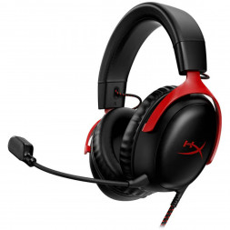 Компьютерная гарнитура HyperX Cloud III проводная, чёрный/красный