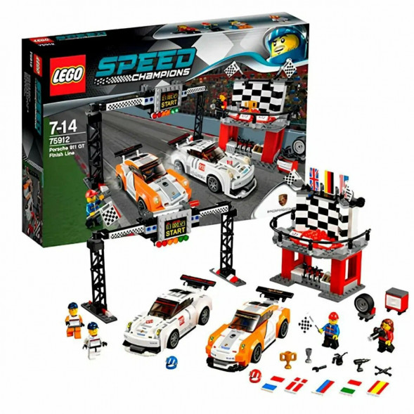 Конструктор LEGO Speed Champions 75912 Финишная линия гонки Porsche 911 GT в Мытище