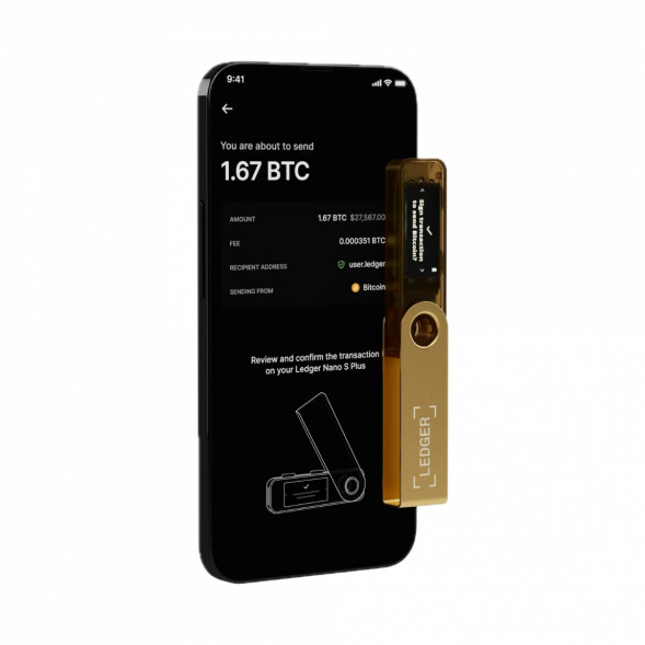 Криптокошелек Ledger Nano S Plus 1 шт., золотой в Мытище