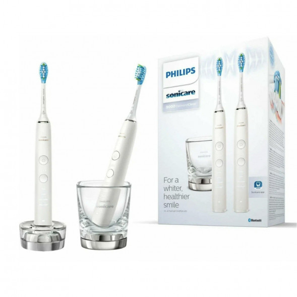 Набор из 2 электрических зубных щеток Philips Sonicare DiamondClean 9000 HX9914/55, белый в Мытище