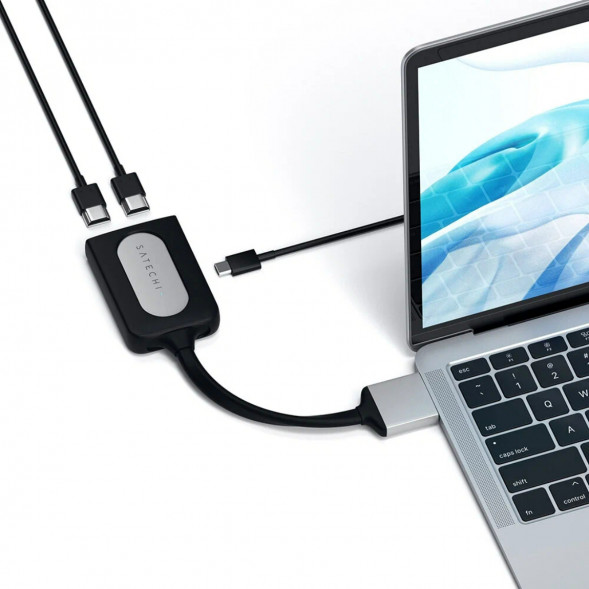 Адаптер Satechi USB-C Dual 4K HDMI Adapter (2xHDMI, USB Type-C) в Мытище