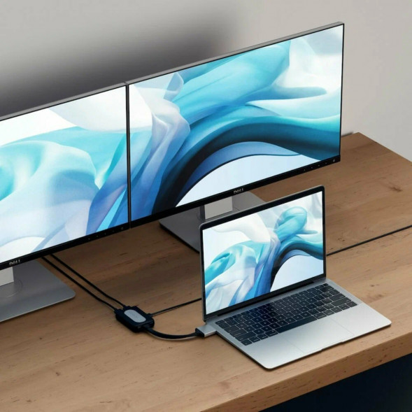 Адаптер Satechi USB-C Dual 4K HDMI Adapter (2xHDMI, USB Type-C) в Мытище