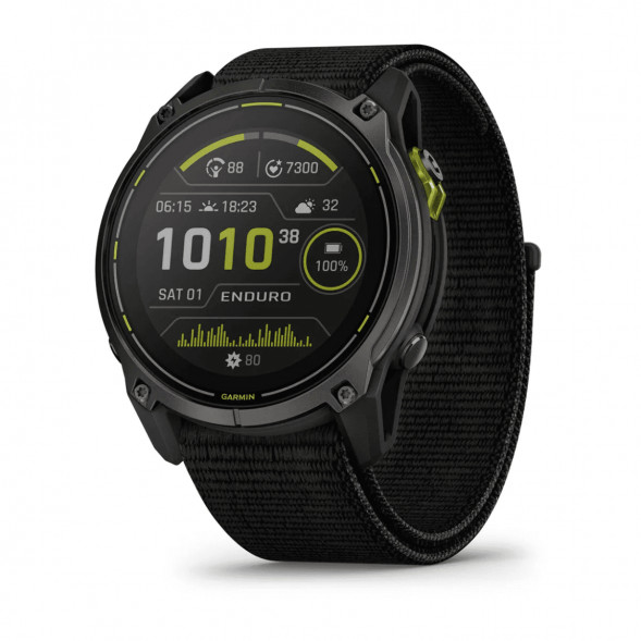 Умные часы Garmin Enduro 3 51mm Black с нейлоновым ремешком UltraFit 010-02751-01 в Мытище