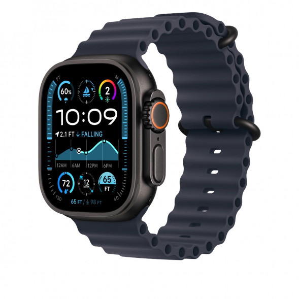 Ремешок Apple Watch 49мм Navy Ocean Band - Black Titanium Finish (MYPA3) в Мытище