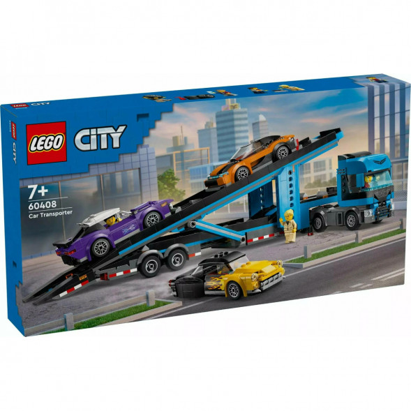 Конструктор LEGO City 60408 Грузовик-автовоз со спортивными автомобилями в Мытище