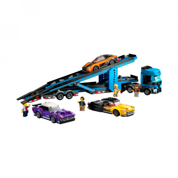 Конструктор LEGO City 60408 Грузовик-автовоз со спортивными автомобилями в Мытище