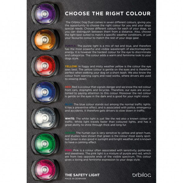 Фонарь для собак Orbiloc Dog Dual Signal Colours, белый в Мытище
