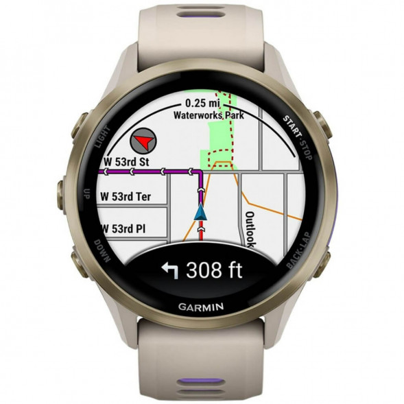 Умные часы Garmin Forerunner 970 Soft Gold Titanium/French Gray Translucent Indigo Band 010-02969-12 в Мытище