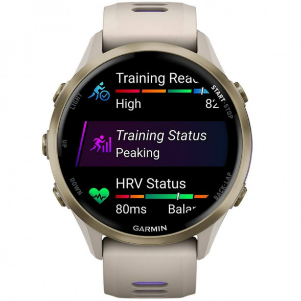 Умные часы Garmin Forerunner 970 Soft Gold Titanium/French Gray Translucent Indigo Band 010-02969-12 в Мытище
