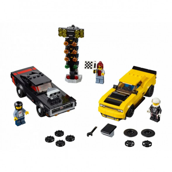 Конструктор LEGO Speed Champions 75893 2018 Dodge Challenger SRT Demon и 1970 Dodge Charger R/T в Мытище