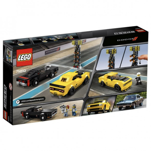Конструктор LEGO Speed Champions 75893 2018 Dodge Challenger SRT Demon и 1970 Dodge Charger R/T в Мытище