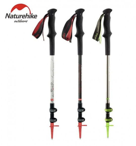 Треккинговая палка Naturehike 135 см, 1 шт., черный/красный в Мытище