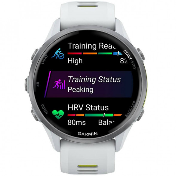 Умные часы Garmin Forerunner 970 Titanium Whitestone/Translucent Amp Yellow Band 010-02969-11 в Мытище