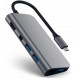USB-концентратор Satechi Aluminum Type-C Multimedia Adapter (ST-TCMM8PA), разъемов: 4, space gray в Мытище