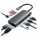 USB-концентратор Satechi Aluminum Type-C Multimedia Adapter (ST-TCMM8PA), разъемов: 4, space gray в Мытище