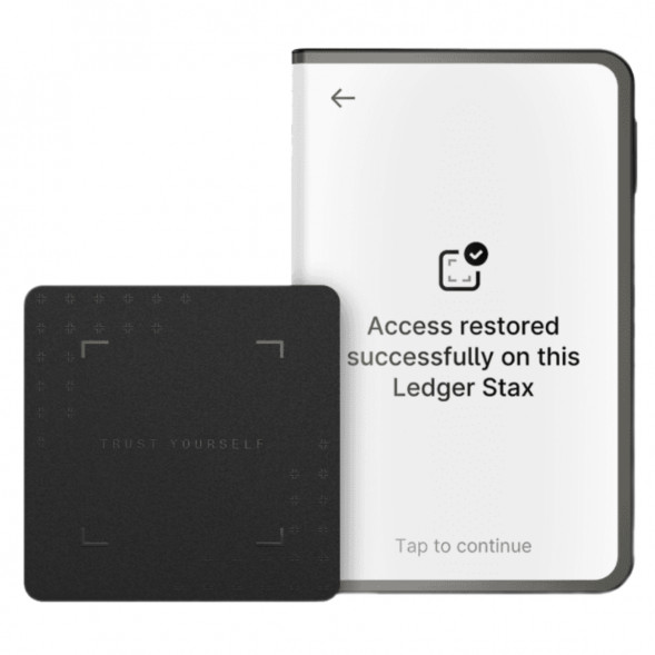 Аппаратный холодный криптокошелек Ledger Stax c чехлом Magnet Shell Black + Recovery Key в Мытище
