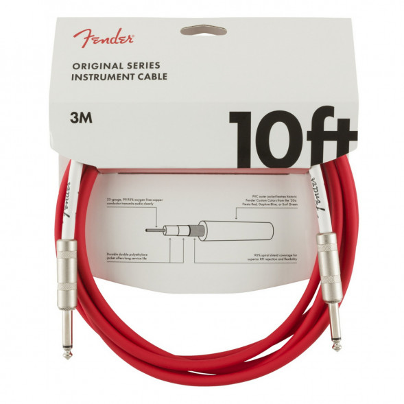 Инструментальный кабель Fender Original Series 10 Ft, 3 м, Jack 6.3, красный в Мытище