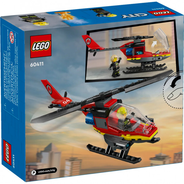 Конструктор LEGO City 60411 Пожарно-спасательный вертолет в Мытище