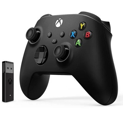Беспроводной геймпад Microsoft Xbox черный, PC адаптер в Мытище