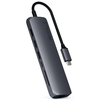 USB-концентратор Satechi SLIM MULTI-PORT (ST-UCSMA3), разъемов: 3, серый космос в Мытище