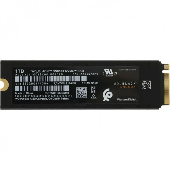 SSD накопитель Western Digital WD Black SN850X NVMe, 1TB (WDS100T2XHE) в Мытище