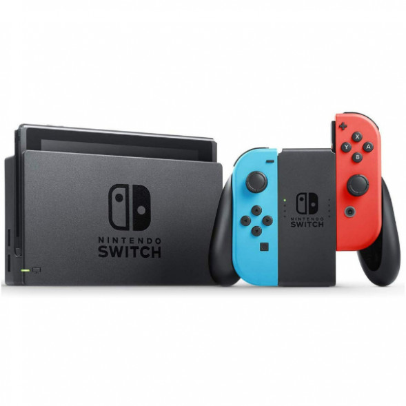 Игровая приставка Nintendo Switch rev.2 32 ГБ, красный/синий в Мытище