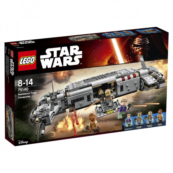 Конструктор LEGO Star Wars 75140 Военный транспорт Сопротивления в Мытище