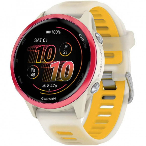 Умные часы Garmin Forerunner 570 42 мм Raspberry Aluminium/Translucent Bone/Mango 010-02970-02 в Мытище