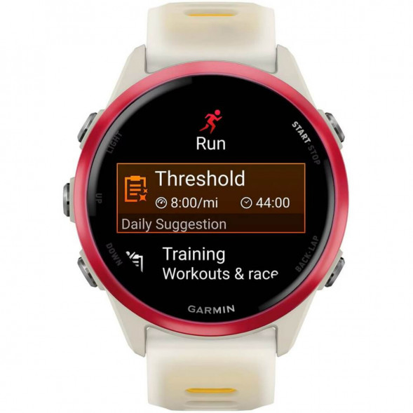 Умные часы Garmin Forerunner 570 42 мм Raspberry Aluminium/Translucent Bone/Mango 010-02970-02 в Мытище